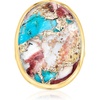 image:imageRossSimons Kingman Turquoise Ring in 18kt Gold Over SterlingCreated Turquoise