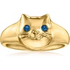 image:imageRossSimons London Blue Topaz Cat Ring in 18kt Gold Over SterlingTopaz