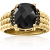 image:imageRossSimons Onyx and 20 ct tw Black Spinel Ring in 18kt Gold Over SterlingOnyx