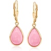 image:imageRossSimons Pink Opal Teardrop Earrings in 18kt Gold Over Sterling
