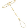 image:imageRossSimons Pure Collection 14kt Yellow Gold Disc Station Hand Chain Bracelet 7 inches