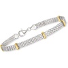 image:imageRossSimons Sterling Silver and 14kt Yellow Gold BismarkLink Bracelet