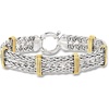 image:imageRossSimons TwoTone Sterling Silver WheatLink Braceletno gemstone