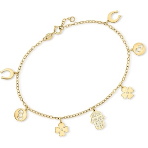 image:imagePure Collection by RossSimons Italian 14kt Yellow Gold Good Luck Charm Bracelet