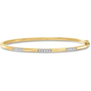 image:imageRossSimons 020 ct tw Diamond Bangle Bracelet in 18kt Gold Over SterlingDiamond