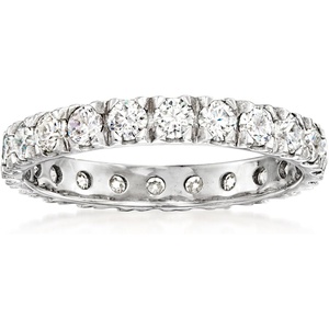 image:imageRossSimons 110 ct tw Moissanite Eternity Band in Sterling SilverMoissanite