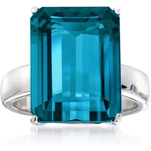 image:imageRossSimons 1400 Carat London Blue Topaz Ring in Sterling SilverTopaz