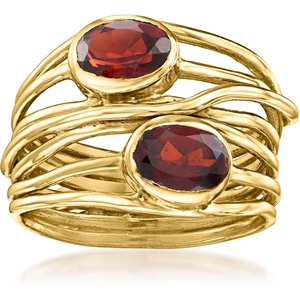 image:imageRossSimons 160 ct tw Garnet Highway Ring in 18kt Gold Over SterlingGarnet