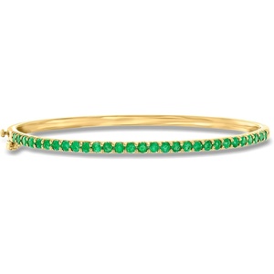 image:imageRossSimons 170 ct tw Emerald Bangle Bracelet in 18kt Gold Over SterlingEmerald