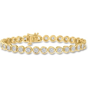 image:imageRossSimons 300 ct tw BezelSet Diamond Tennis Bracelet in 18kt Gold Over SterlingDiamond