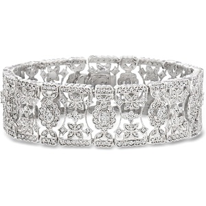image:imageRossSimons 300 ct tw Diamond Floral Bracelet in Sterling SilverDiamond