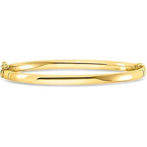 image:imageRossSimons 4mm 18kt Gold Over Sterling Bangle Braceletno gemstone