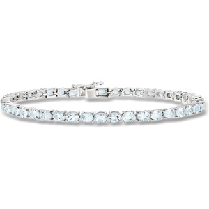 image:imageRossSimons 700 ct tw Aquamarine Tennis Bracelet in Sterling Silveraquamarine