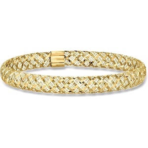 image:imageRossSimons Italian 10kt Yellow Gold Mesh Bangle Braceletno gemstone