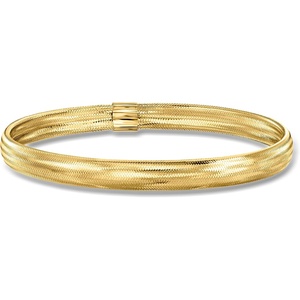 image:imageRossSimons Italian 10kt Yellow Gold Mesh Stretch Bangle Braceletno gemstone