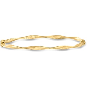 image:imageRossSimons Italian 10kt Yellow Gold Twisted Bangle Braceletno gemstone