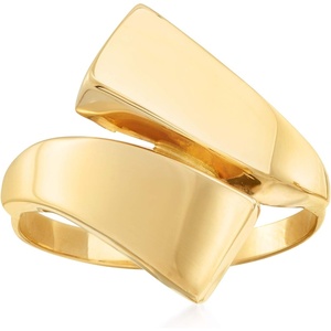 image:imageRossSimons Italian 14kt Yellow Gold Bypass Ring Size 6
