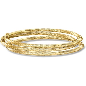 image:imageRossSimons Italian 14kt Yellow Gold Jewelry Set 3 Twisted Bangle Braceletsno gemstone