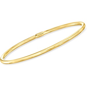 image:imageRossSimons Italian 14kt Yellow Gold Polished Bangle Braceletno gemstone