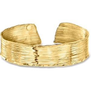 image:imageRossSimons Italian 18kt Gold Over Sterling Lined Cuff Braceletno gemstone