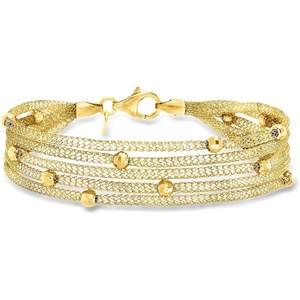 image:imageRossSimons Italian 18kt Gold Over Sterling MultiStrand Mesh Braceletno gemstone