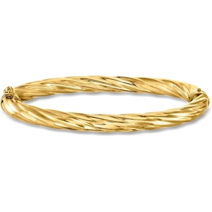 image:imageRossSimons Italian 6mm 18kt Gold Over Sterling Twisted Bangle Braceletno gemstone