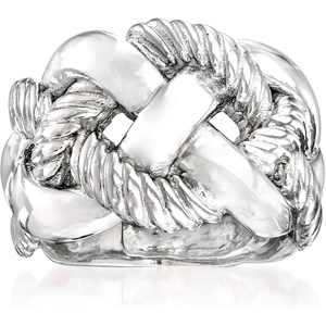 image:imageRossSimons Italian Sterling Roped RingNo Gemstone