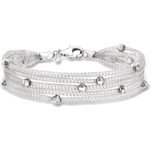 image:imageRossSimons Italian Sterling Silver MultiStrand Mesh Braceletno gemstone