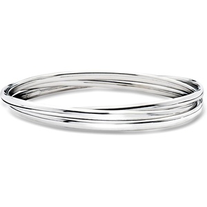 image:imageRossSimons Italian Sterling Silver Rolling Bangle Braceletno gemstone