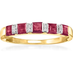 image:imageRossSimons Precious Gemstone Ring in 18kt Gold Over SterlingRuby