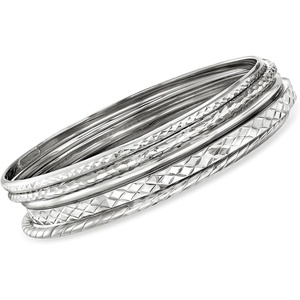 image:imageRossSimons Sterling Silver Jewelry Set 5 Bangle Braceletsno gemstone