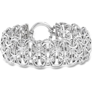 image:imageRossSimons Sterling Silver MultiCircle Link Braceletno gemstone