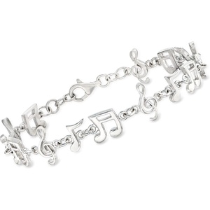image:imageRossSimons Sterling Silver Musical Note Bracelet