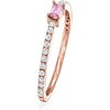 image:imagePure Collection by RossSimons 010 Carat Pink Sapphire and 20 ct tw Diamond Ring in 14kt Rose GoldSapphire