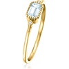 image:imagePure Collection by RossSimons 020 Carat BezelSet Aquamarine Ring With Diamonds in 14kt Yellow GoldAquamarine