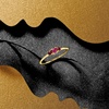 image:imagePure Collection by RossSimons 020 ct tw Ruby 3Stone Ring in 14kt Yellow GoldRuby