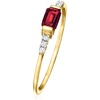 image:imagePure Collection by RossSimons 030 Carat Garnet Ring With Diamonds in 14kt Yellow GoldGarnet