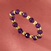 image:imagePure Collection by RossSimons 080 ct tw Amethyst Bead Stretch Ring With 14kt Yellow GoldAmethyst