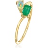 image:imagePure Collection by RossSimons Opal and 20 Carat Emerald Toi Et Moi Ring in 14kt Yellow GoldEmerald