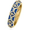 image:imageRossSimons 010 ct tw Sapphire and Blue Enamel FleurDeLis Ring in 18kt Gold Over SterlingSapphire