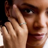 image:imageRossSimons 014 ct tw Diamond and 10 ct tw Emerald Ring in 14kt White GoldEmerald