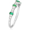 image:imageRossSimons 014 ct tw Diamond and 10 ct tw Emerald Ring in 14kt White GoldEmerald