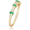 image:imageRossSimons 014 ct tw Diamond and 10 ct tw Emerald Stackable Ring in 14kt Yellow GoldEmerald