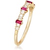 image:imageRossSimons 014 ct tw Diamond and 10 ct tw Ruby Stackable Ring in 14kt Yellow GoldRuby
