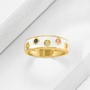 image:imageRossSimons 020 ct tw Multicolored Sapphire and White Enamel Ring in 18kt Gold Over SterlingSapphire