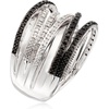 image:imageRossSimons 030 ct tw Black and White Diamond Highway Ring in Sterling SilverDiamond