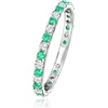 image:imageRossSimons 040 ct tw Emerald and 50 ct tw Diamond Eternity Band in 14kt White GoldEmerald