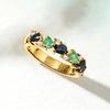 image:imageRossSimons 040 ct tw Sapphire and 20 ct tw Emerald Ring With 10 ct tw White Topaz in 18kt Gold Over SterlingEmerald