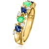 image:imageRossSimons 040 ct tw Sapphire and 20 ct tw Emerald Ring With 10 ct tw White Topaz in 18kt Gold Over SterlingEmerald