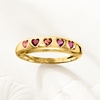 image:imageRossSimons 050 ct tw MultiGemstone Hearts Ring in 14kt Yellow GoldRhodolite Garnet